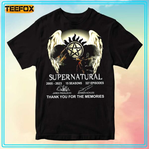 Supernatural Signatures 2005 2023 Thank You For The Memories T Shirt