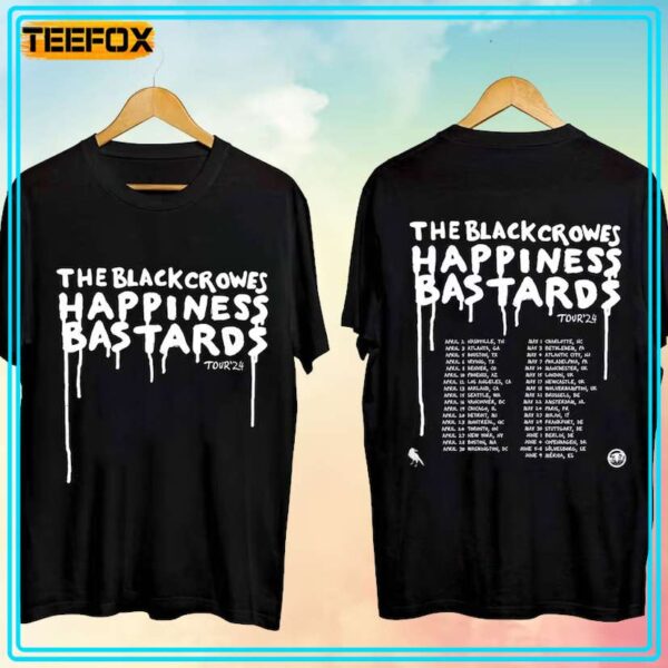 The Black Crowes Happiness Bastards Tour 2024 Concert T Shirt