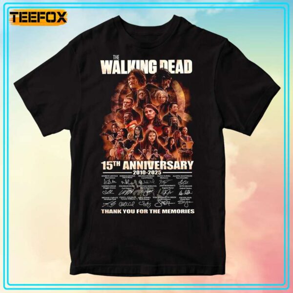 The Walking Dead 15th Anniversary 2010 2025 Movie T Shirt