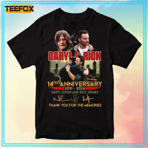 The Walking Dead Daryl Dixon And Rick Grimes 14th Anniversary 2010 2024 T Shirt