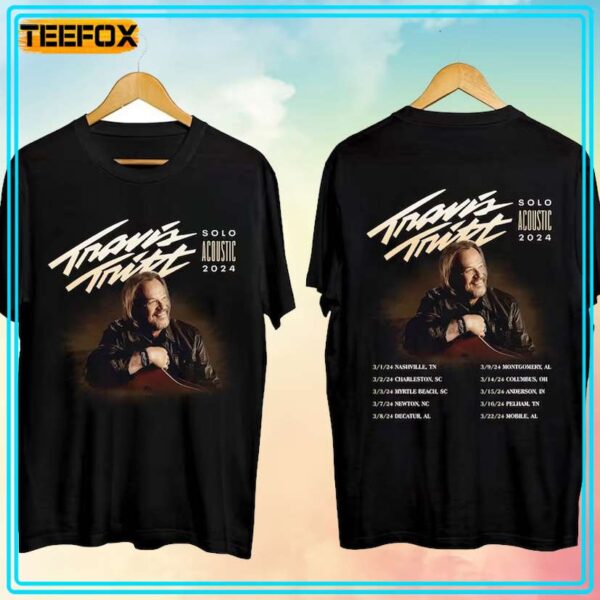 Travis Tritt Solo Acoustic Tour 2024 Concert T Shirt