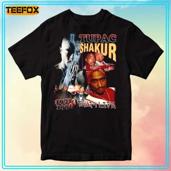 Tupac Shakur 2Pac 1971 1996 Thug 4 Life T Shirt