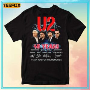 U2 48 Years Anniversary 1976 2024 Signatures Unisex T Shirt