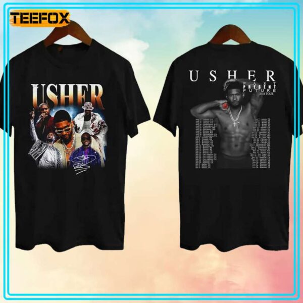 Usher Past Present Future Tour Concert 2024 T Shirt