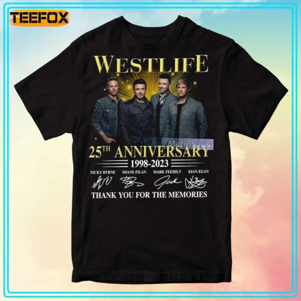 Westlife 25th Anniversary 1998 2023 T Shirt