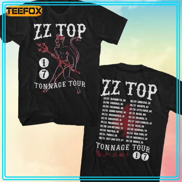 ZZ Top Tonnage Tour 17 Unisex T Shirt