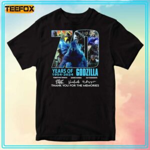 70 Years Of 1954 2024 Godzilla Thank You For The Memories T Shirt