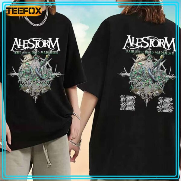 Alestorm Tour Of The Dead Marauder 2024 Concert Music T Shirt