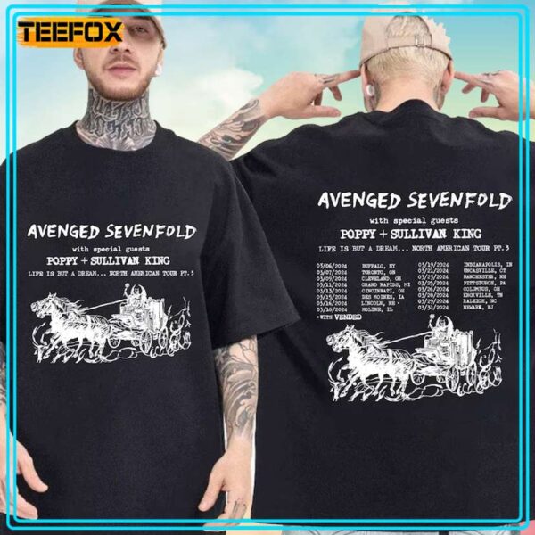 Avenged Sevenfold Life Is But A Dream North American Tour 2024 Unisex T Shirt