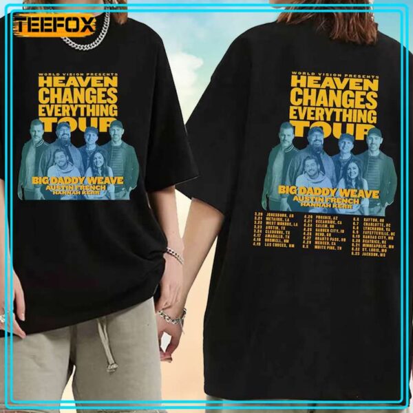 Big Daddy Weave All Heaven Changes Everything Tour 2024 Concert T Shirt