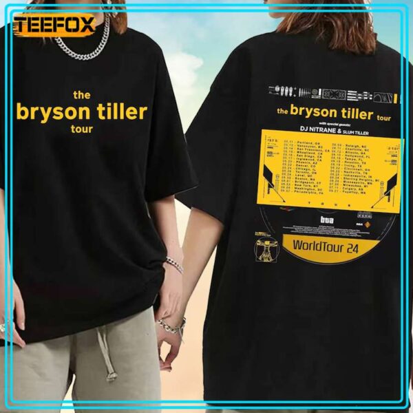 Bryson Tiller World Tour 2024 Concert Music T Shirt