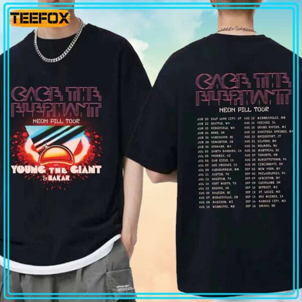 Cage the Elephant Neon Pill Tour 2024 Concert T Shirt