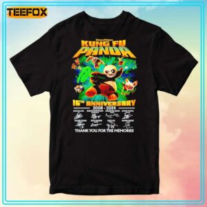 DreamWorks Kung Fu Panda 16th Anniversary 2008 2024 Thank You For The Memories T Shirt