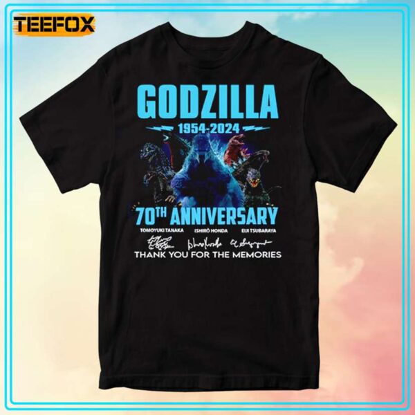 Godzilla 1954 2024 70th Anniversary Thank You For The Memories T Shirt