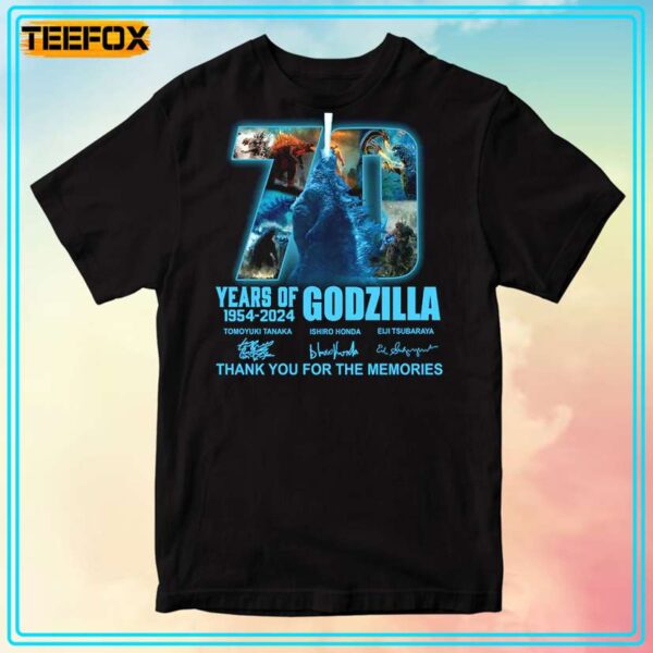 Godzilla 70 Years Of 1954 2024 Thank You For The Memories T Shirt