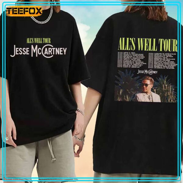 Jesse McCartney Alls Well Tour 2024 Unisex T Shirt