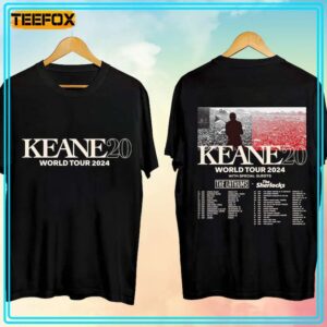 Keane Hopes and Fears Concert 2024 Tour T Shirt