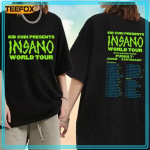 Kid Cudi Insano World Tour 2024 Concert Music T Shirt