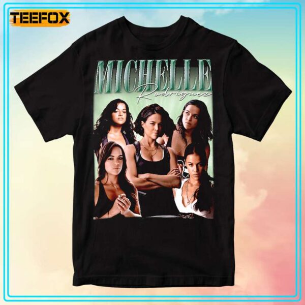 Michelle Rodriguez Retro Style T Shirt