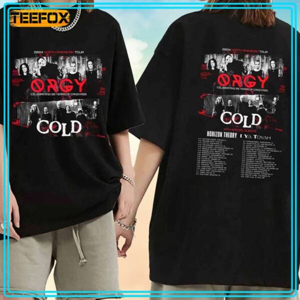 Orgy and Cold Tour 2024 Concert Music T Shirt