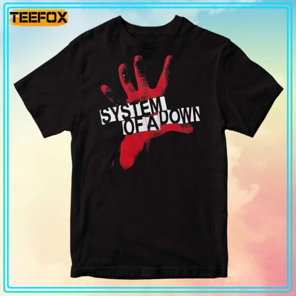 System Of A Down Red Hand Unisex T Shirt