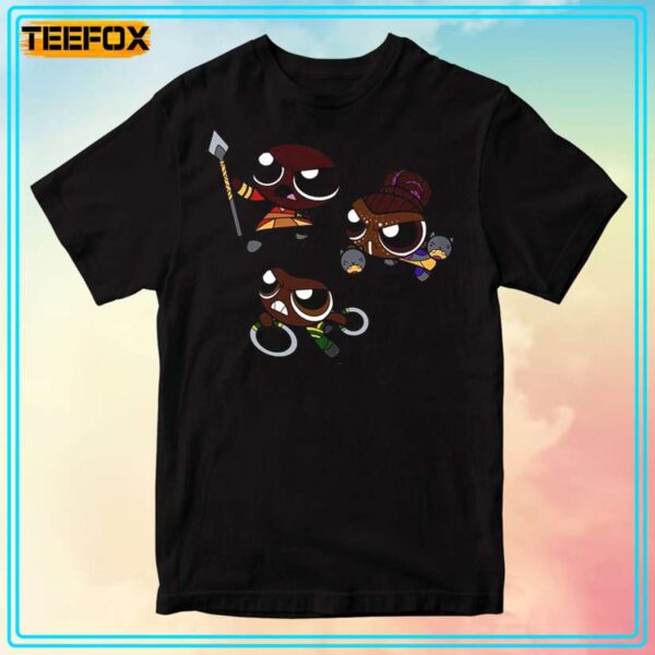 Black Panther The Powerpuff Girls Graphic T Shirt