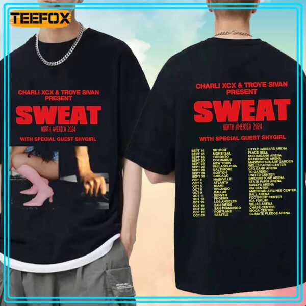 Charli XCX and Troye Sivan Sweat 2024 Tour T Shirt