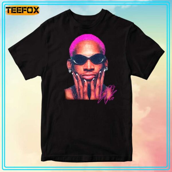 Dennis Rodman Face Signature T Shirt