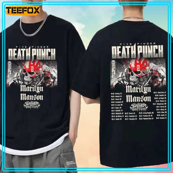 Five Finger Death Punch Tour 2024 Concert Band T Shirt