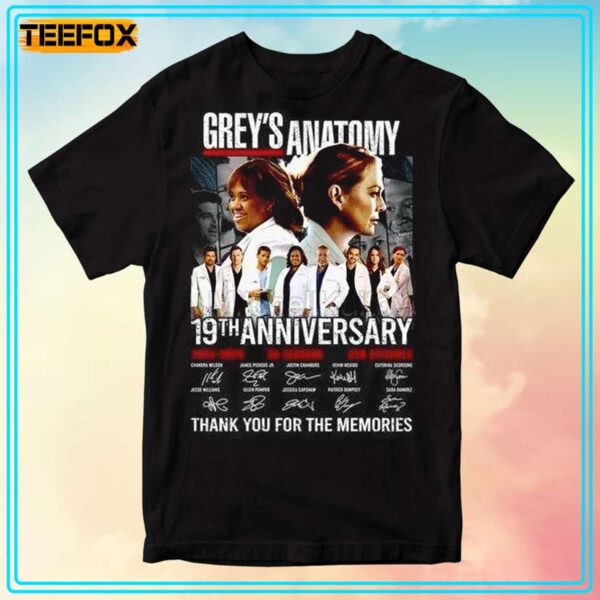 Greys Anatomy 19th Anniversary 2005 2024 T Shirt