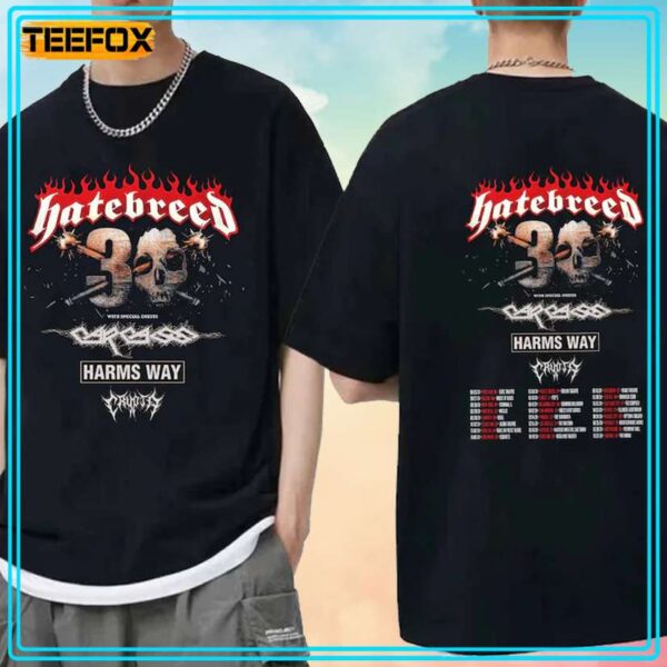 Hatebreed 30th Anniversary North American Tour 2024 T Shirt