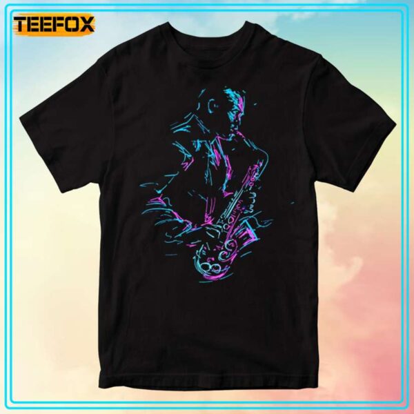 Jazz Fusion Saxophone Player T Shirt