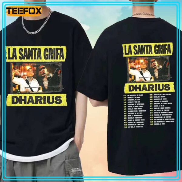 La Santa Grifa with Dharius Que Siga La Mata Dando Tour 2024 Concert T Shirt