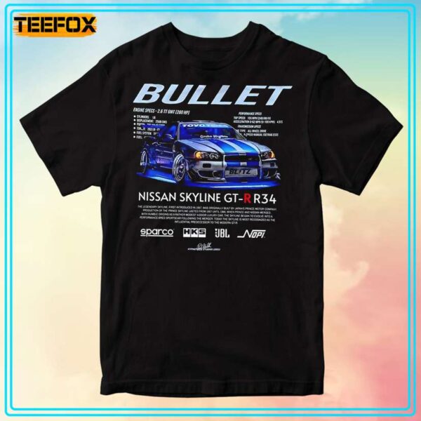 Nissan Skyline GTR R34 Paul Walker T Shirt