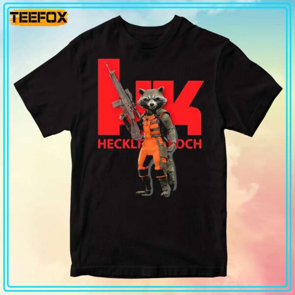 Rocket Raccoon HK Heckler and Koch Graphic T Shirt