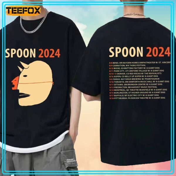 Spoon Tour 2024 Band Concert T Shirt