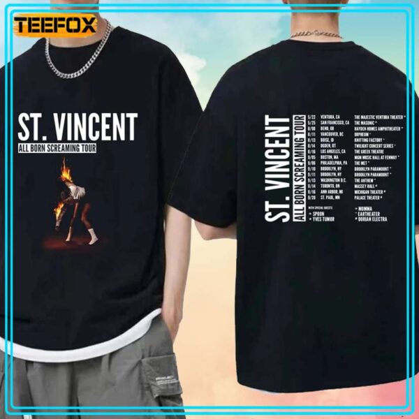 St Vincent All Born Screaming Tour 2024 Unisex T Shirt