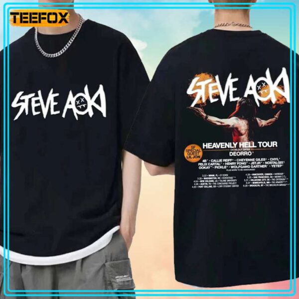 Steve Aoki Heavenly Hell Tour 2024 Concert T Shirt