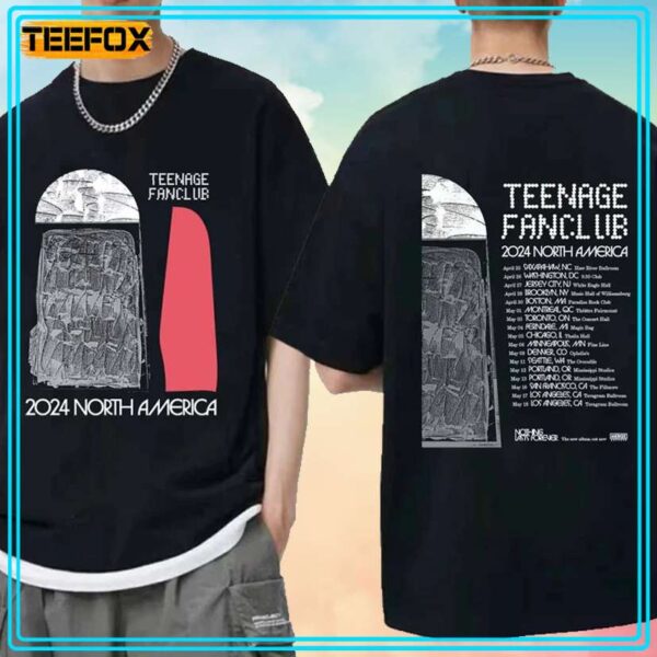 Teenage Fanclub North America Tour 2024 Concert T Shirt