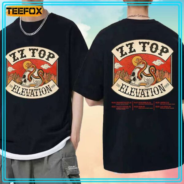 ZZ Top The Elevation Tour 2024 Band Concert T Shirt