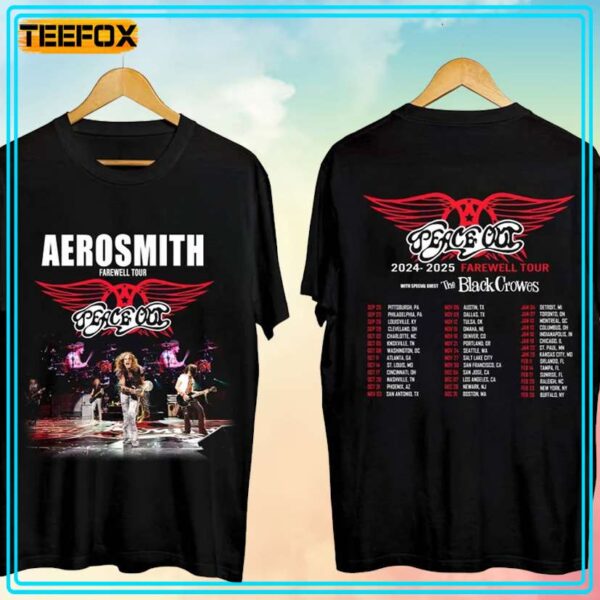 Aerosmith 2024 2025 North American Farewell Tour Music T Shirt