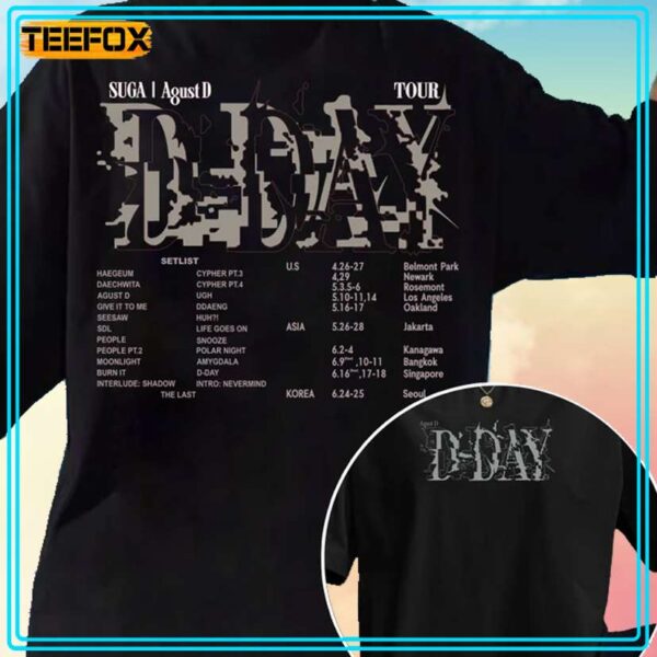 Agust D D Day Tour 2023 Unisex T Shirt