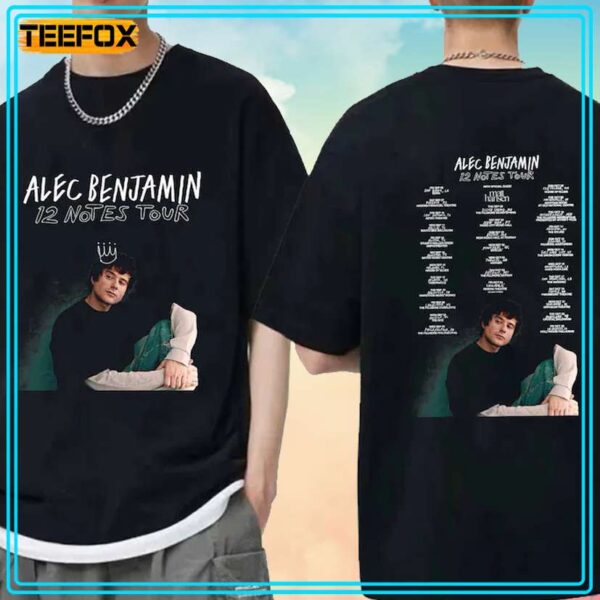 Alec Benjamin 12 Notes Tour 2024 Unisex T Shirt