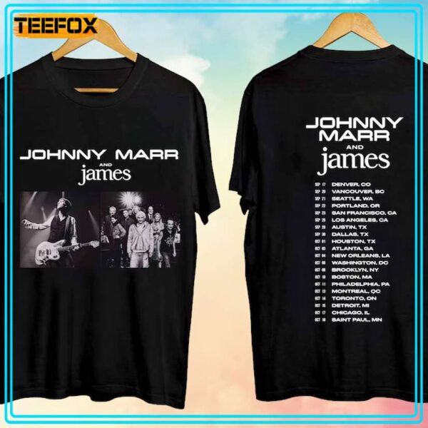 Johnny Marr and James Tour 2024 Music T Shirt