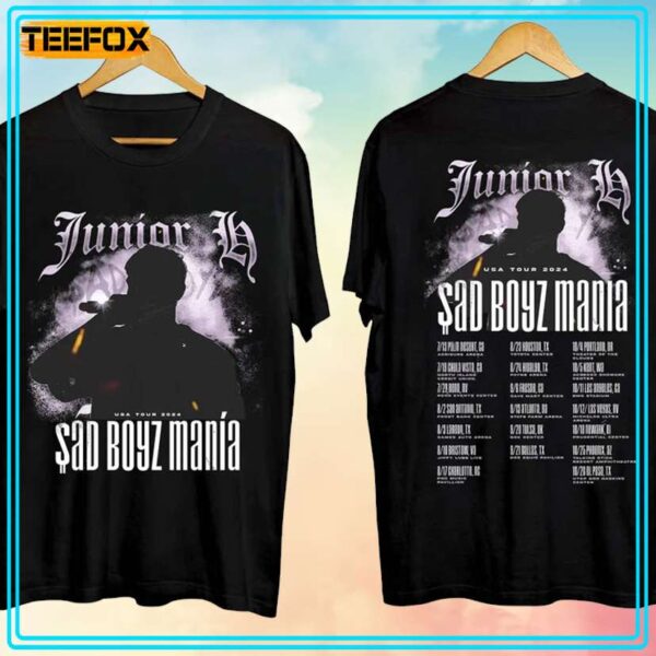 Junior H Sad Boyz Mania Tour 2024 Music Unisex T Shirt