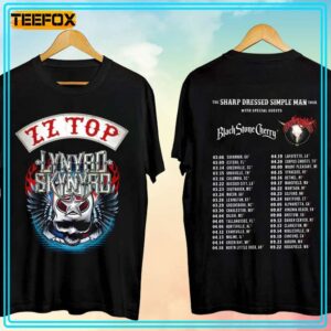 Lynyrd Skynyrd ZZ Top Sharp Dressed Simple Man Tour 2024 T Shirt