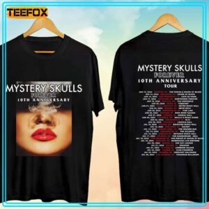 Mystery Skulls Forever 10th Anniversary Tour 2024 Music T Shirt