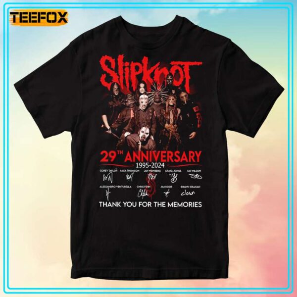 Slipknot Band 29th Anniversary 2024 T Shirt