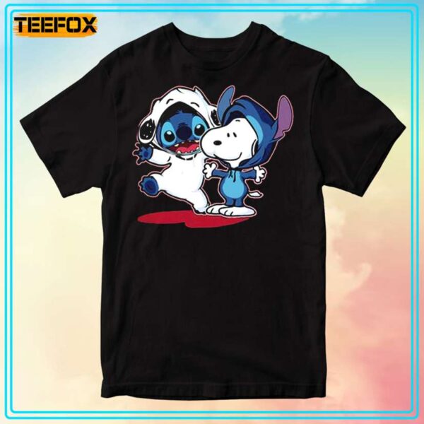 Snoopy And Stitch Unisex T Shirt