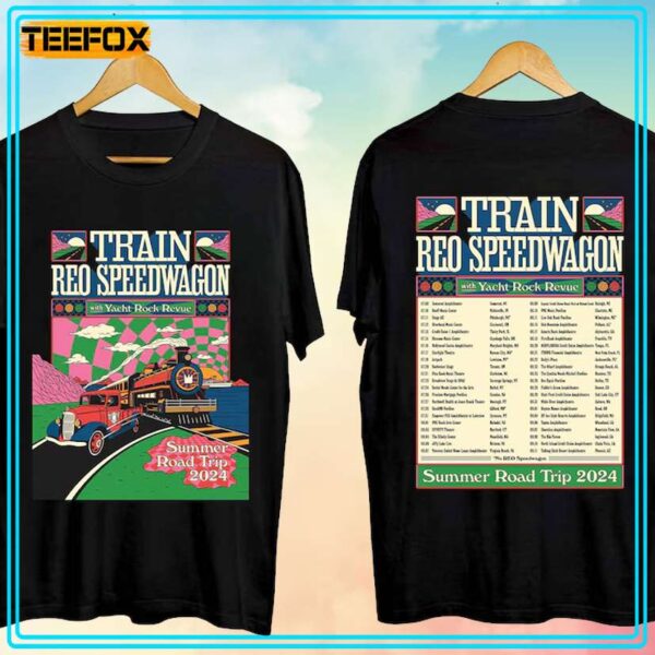 Train and Reo Speedwagon The Summer Road Trip Tour 2024 Music T Shirt